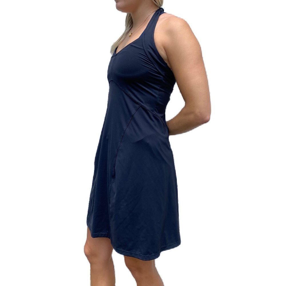 Athleta Helena Halter Swim Dress Small black